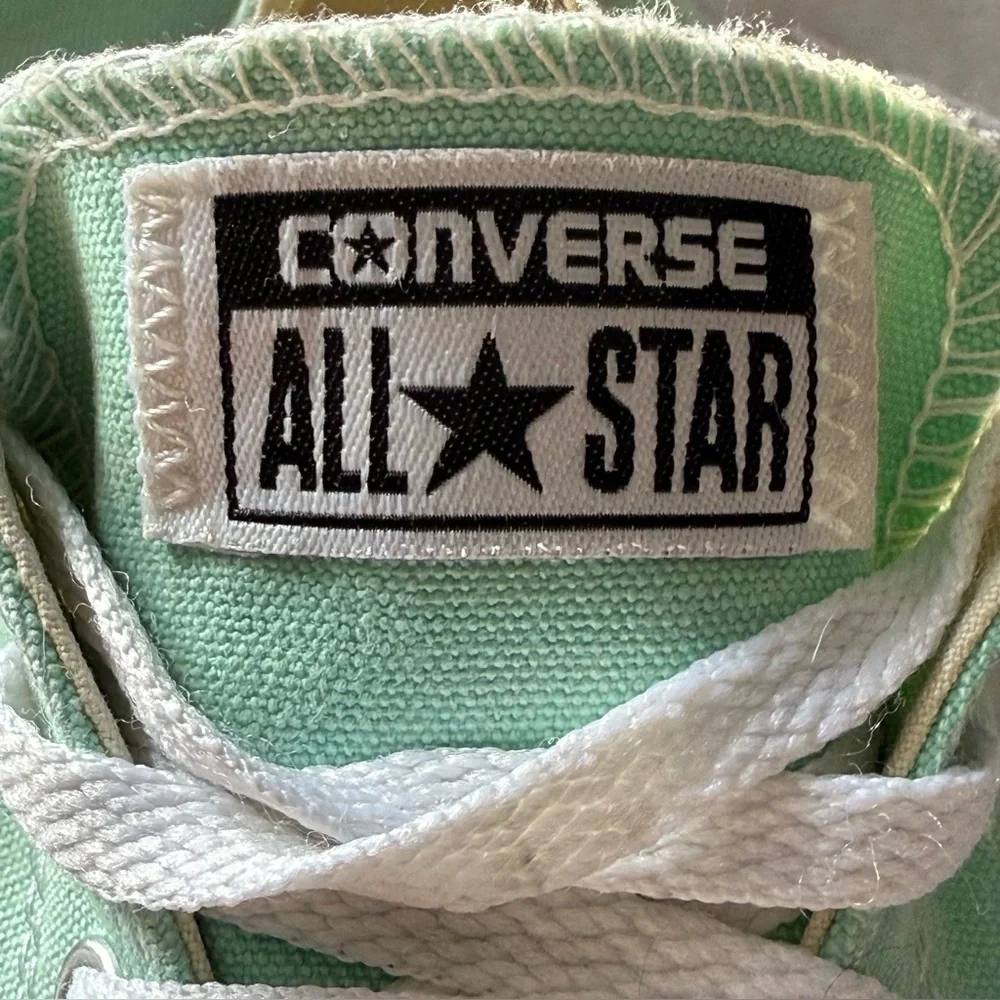 Converse Kids' Light Green Sneakers Size 3‎ Youth All Star Lace Up 336565F